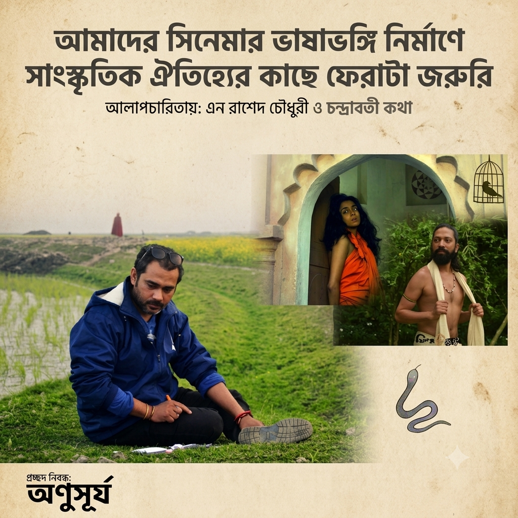 'আমাদের সিনেমার ভাষাভঙ্গি নির্মাণে সাংস্কৃতিক ঐতিহ্যের কাছে ফেরাটা জরুরি' - আলাপচারিতায়: এন রাশেদ চৌধুরী ও চন্দ্রাবতী কথা